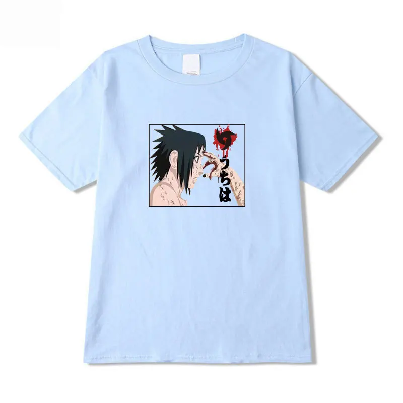 Новая мужская и женская летняя хлопковая футболка Naruto Naruto для студентов, модная брендовая футболка Tide с круглым вырезом и короткими рукавами . ' - ' . 0