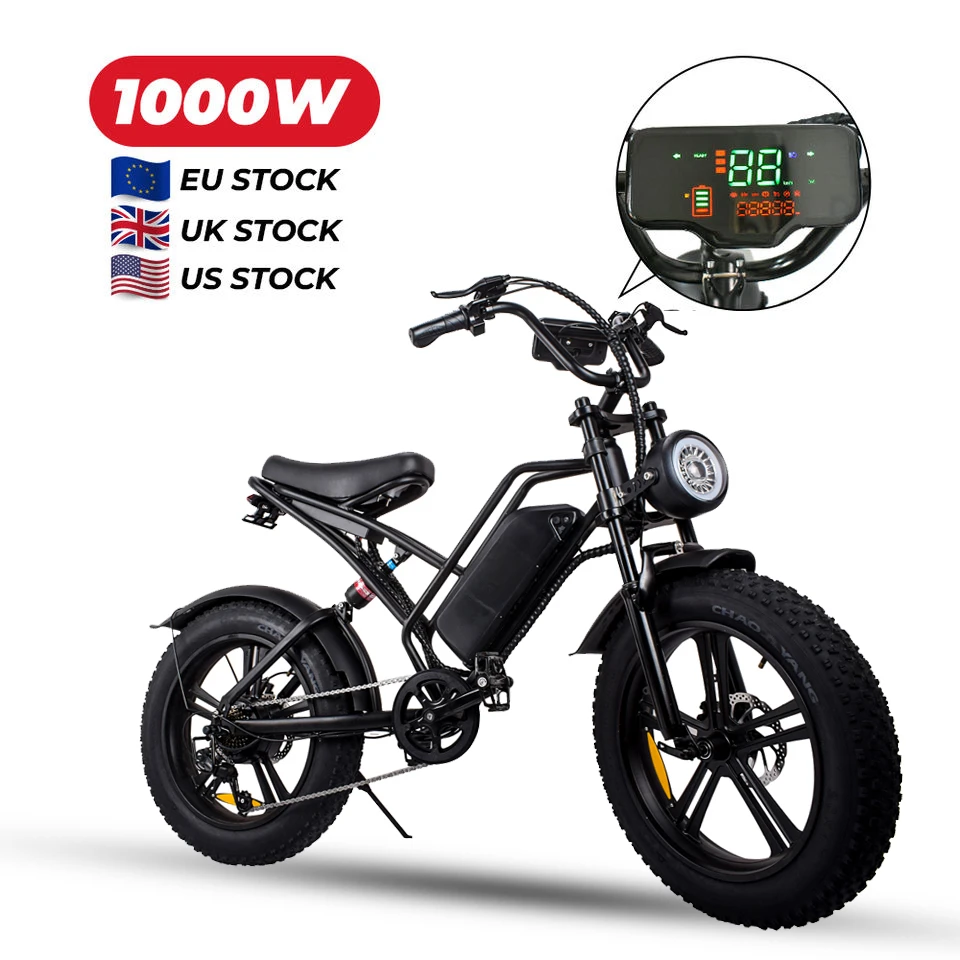 Склад в ЕС, США, электрический велосипед 1000 Вт, 750 Вт, Мотор, Батарея 15Ah, 45 км/ч, Ebike, Толстая шина, Электрические велосипеды, мотоцикл . ' - ' . 0
