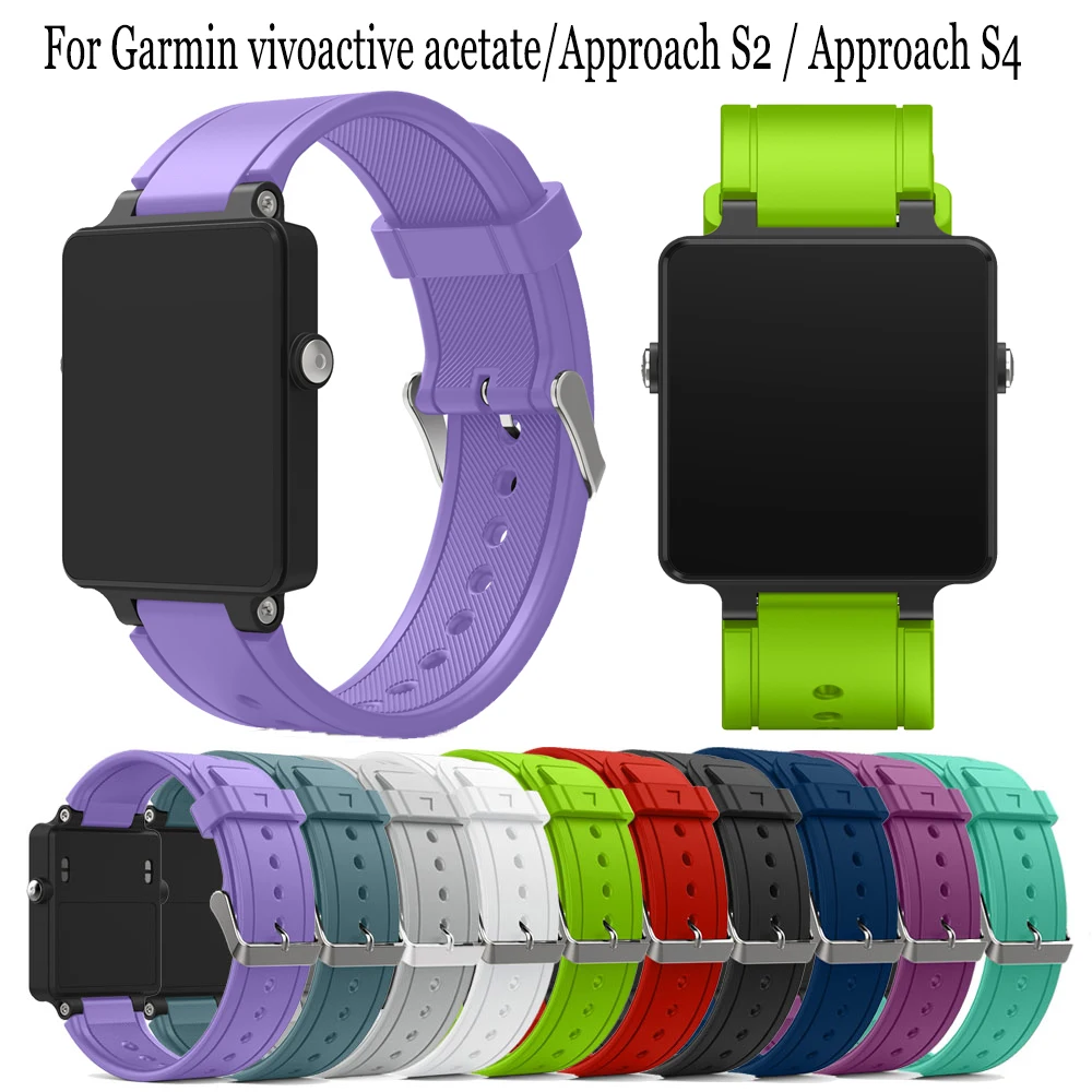 Силиконовый ремешок для умных часов Garmin vivoactive из ацетата, сменный браслет для Garmin Approach S2/Approach S4 . ' - ' . 0