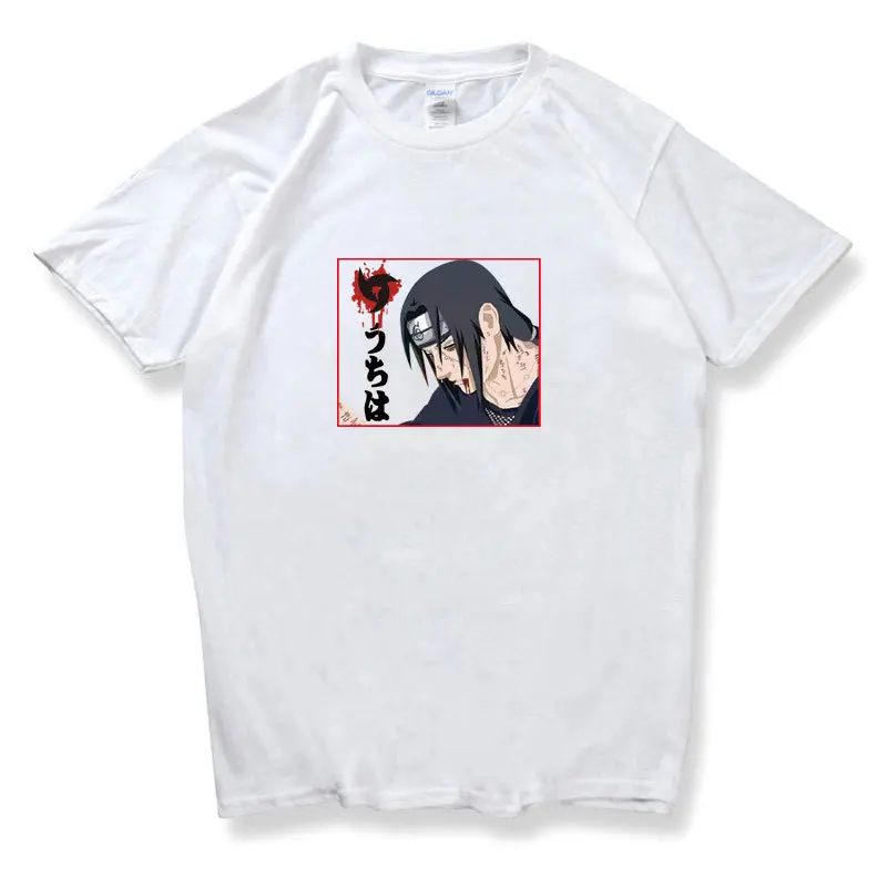 Новая мужская и женская летняя хлопковая футболка Naruto Naruto для студентов, модная брендовая футболка Tide с круглым вырезом и короткими рукавами . ' - ' . 1