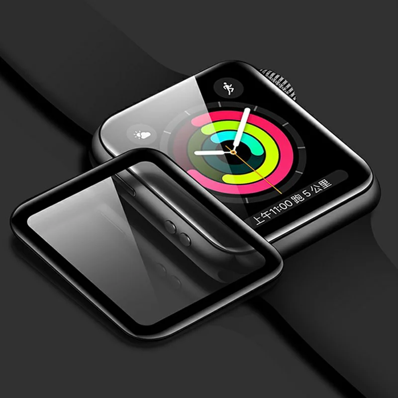 Мягкое стекло Для Apple Watch series 45 мм 44 мм iWatch 7 6 5 4 3 8 SE 42 мм 40 мм 41 мм 38 9D HD Полнослойная Защитная пленка для экрана Apple Watch . ' - ' . 3