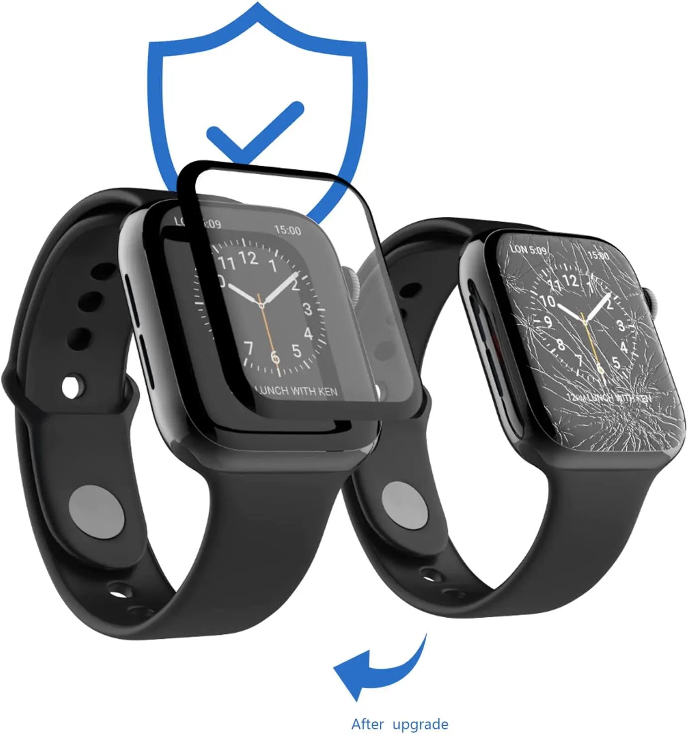 Мягкое стекло Для Apple Watch series 45 мм 44 мм iWatch 7 6 5 4 3 8 SE 42 мм 40 мм 41 мм 38 9D HD Полнослойная Защитная пленка для экрана Apple Watch . ' - ' . 4
