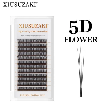 XIUSUZAKI 5D Flower Fairy Flora Lashes Cluster Классическое Индивидуальное наращивание ресниц, Матовые Черные Профессиональные мягкие Натуральные