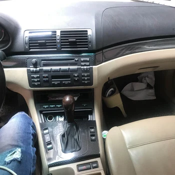 Автомобильный стайлинг 3d 5D из углеродного волокна, центральная консоль, изменение цвета, Литьевая наклейка, наклейки для BMW 3 серии E46 4 двери
