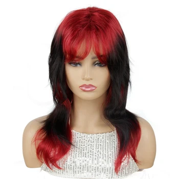 Длинный Красный парик BCHR, синтетический косплей, аниме, медно-красные парики для женщин