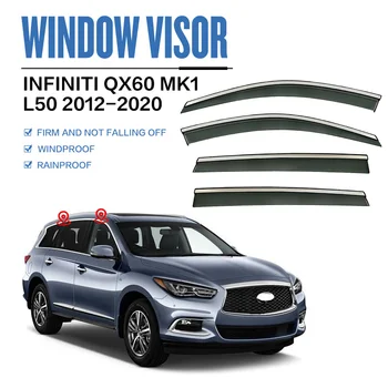 Для INFINITI QX60 L50 2012-2020 Пластиковый оконный козырек, вентиляционные шторы, защита от Солнца и дождя, Дефлектор для INFINITI QX60
