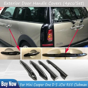 Для Mini Cooper One D S JCW R55 Clubman 4 двери 2007-2014 Черный Флаг Накладки На Дверные ручки Наклейки Аксессуары Для стайлинга автомобилей