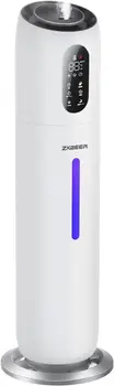 для спальни Большой комнаты, Ультразвуковой увлажнитель воздуха ZXBEER 9L Top Fill с насадкой 360 °, 7-цветная подсветка, Автоматическое отключение, 3 режима работы
