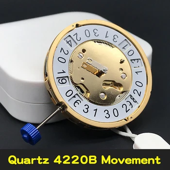 Золотой кварцевый часовой механизм Ronda 4220B 4220.B Standard SW Seven Jewels Plus, инструмент для ремонта часов на батарейках, Брендовые часы