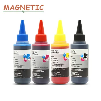 Магнитные универсальные чернила-краситель объемом 100 мл для hp, canon, epson, brother, картриджный принтер, 4 цвета, объемные чернила для струйных принтеров