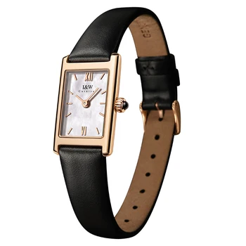 Модные женские наручные часы люксового бренда I & W, швейцарские часы для женщин, сапфировое водонепроницаемое квадратное платье, женские часы