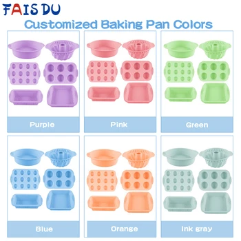 Набор силиконовых форм FAIS DU 6ШТ, Чашка для Маффинов, Форма для выпечки тостов, форма для выпечки торта 