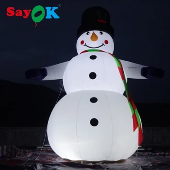 Надувные Снеговики SAYOK, Рождественское украшение, Гигантские рождественские детские игрушки, Надувная модель Снеговика для торгового центра на открытом воздухе