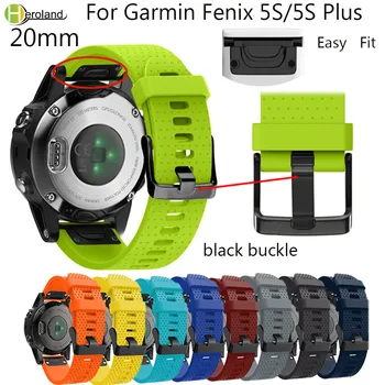 Ремешок Для часов Garmin Fenix 5S/5S plus 6S pro Сменный Быстроразъемный спортивный силиконовый Браслет Easyfit smart WristBands