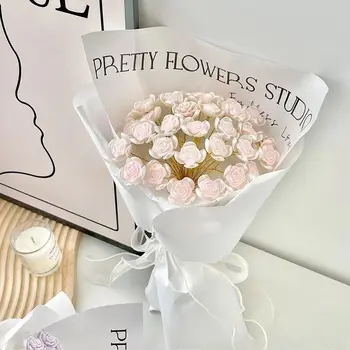 Свадебные Букеты из Роз ручной работы, Самодельные подарки, Упаковка из цветочного материала 