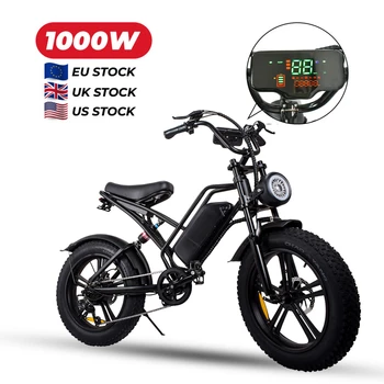 Склад в ЕС, США, электрический велосипед 1000 Вт, 750 Вт, Мотор, Батарея 15Ah, 45 км/ч, Ebike, Толстая шина, Электрические велосипеды, мотоцикл