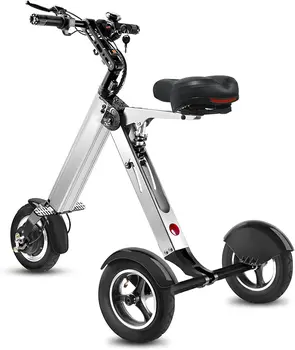 Электрический самокат, мини-Трехколесный велосипед для взрослых, складной Электрический Самокат с 10-дюймовыми пневматическими шинами